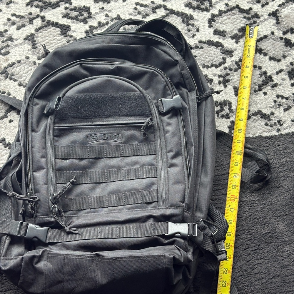 Black Quilted Jacket With Logo Patch - image 2